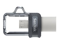 SanDisk Ultra Dual - USB flash-enhet - 64 GB - USB 3.0 / micro USB SDDD3-064G-G46