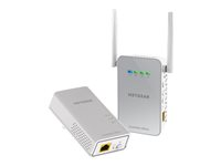 NETGEAR Powerline PLW1000 - - PowerLine adaptersats - - 1GbE, HomePlug AV (HPAV) 2.0, IEEE 1901 - Wi-Fi 5 - Dubbelband - vägginsticksbar - med NETGEAR PowerLINE 1000 Adapter (PL1000) PLW1000-100PES