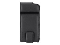 Belkin Leather 011 - Fodral för mobiltelefon - genuint läder - svart F8Z853CWC00
