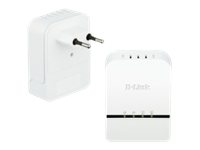 D-Link DHP-329AV - Starter Kit - PowerLine adaptersats - HomePlug AV (HPAV), IEEE 1901 - vägginsticksbar (paket om 2) DHP-329AV/E