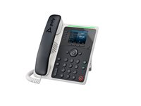 HP Poly Edge E220 - VoIP-telefon med nummerpresentation/samtal väntar - 3-riktad samtalsförmåg - SIP, SDP - flerlinjesfunktion - 16 rader - midnattsblå, vit 82M87AA