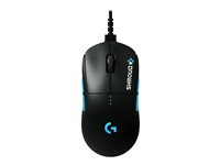 Logitech G Pro - Mus - höger- och vänsterhänta - optisk - 8 knappar - trådlös - 2.4 GHz - USB Logitech LIGHTSPEED-mottagare - svepning 910-005976