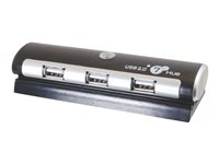 C2G 7-Port USB 2.0 Aluminum Hub - Hubb - 7 x USB 2.0 - skrivbordsmodell 81646
