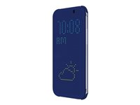 HTC Dot View Cover HC M100 - Vikbart fodral för mobiltelefon - blå - för HTC One (M8) 99H11467-00