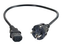 C2G Universal Power Cord - Strömkabel - power CEE 7/7 (hane) till power IEC 60320 C13 - 3 m - formpressad - svart - Europa 88544