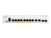 Cisco Catalyst 1300-8P-E-2G - Switch - L3 - Administrerad - 8 x 10/100/1000 (PoE+) + 2 x combo Gigabit SFP/RJ-45 - rackmonterbar - PoE+ (60 W) C1300-8P-E-2G