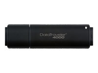 Kingston DataTraveler 4000 - USB flash-enhet - krypterat - 4 GB - USB 2.0 - FIPS 140-2 Level 2 - TAA-kompatibel DT4000/4GB