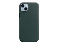 Apple - Baksidesskydd för mobiltelefon - MagSafe-kompatibilitet - läder - skogsgrön - för iPhone 14 Plus MPPA3ZM/A