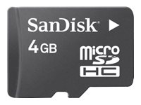 SanDisk - Flash-minneskort - 4 GB - Class 4 - microSDHC - svart SDSDQM-004G-B35
