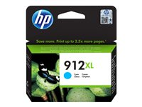 HP 912XL - 9.9 ml - Lång livslängd - cyan - original - bläckpatron - för Officejet 80XX; Officejet Pro 80XX 3YL81AE#BGX