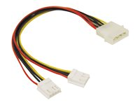 C2G "Y" Cable - Strömdelare - 4 pin strömuttag för minimikontakt (hona) till 4 pin intern effekt (hane) 81846