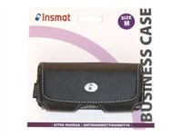 Insmat Business M - Hölsterväska för mobiltelefon - läder - svart - för Nokia 5140, 5800, 7380, C6, E50, E60, E75, N97; Samsung GT-B2100, B2700; Sony XPERIA X1 650-9975