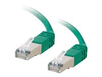 C2G Cat5e Booted Shielded (STP) Network Patch Cable - Patch-kabel - RJ-45 (hane) till RJ-45 (hane) - 7 m - STP - CAT 5e - formpressad - grön 83835
