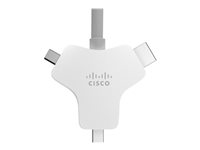 Cisco Multi-head - Video- / ljud- / datakabel - HDMI hane till HDMI, Mini DisplayPort, 24 pin USB-C hane - 9 m - för Webex Room Kit Mini - No Encryption and No Radio, Room Kit Pro CAB-HDMI-MUL4K-9M=