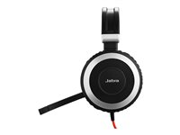 Jabra Evolve 80 MS stereo - Headset - fullstorlek - kabelansluten - aktiv brusradering 7899-823-189