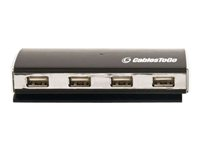 C2G 4-Port USB 2.0 Aluminum Hub - Hubb - 4 x USB 2.0 - skrivbordsmodell 81645