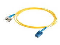 C2G LC-ST 9/125 OS1 Duplex Singlemode PVC Fiber Optic Cable (LSZH) - Patch-kabel - ST enkelläge (hane) till LC enkelläge (hane) - 2 m - 2 m - fiberoptisk - duplex - 9 / 125 mikrometer - OS1 - halogenfri - gul 85596