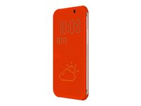 HTC Dot View Cover HC M100 - Vikbart fodral för mobiltelefon - orange - för HTC One (M8) 99H11469-00