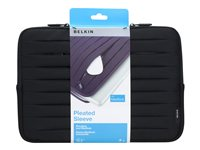 Belkin Pleated Sleeve - Fodral för bärbar dator - 13.3" - svart, vit F8N371CWBKW