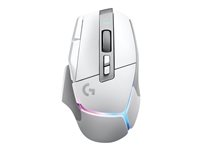 Logitech G G502 X PLUS - Mus - optisk - 11 knappar - trådlös - 2.4 GHz - USB Logitech LIGHTSPEED-mottagare - vit 910-006171