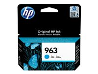 HP 963 - 10.74 ml - cyan - original - bläckpatron - för Officejet Pro 9010, 9012, 9014, 9015, 9016, 9019, 9020, 9022, 9025 3JA23AE#301