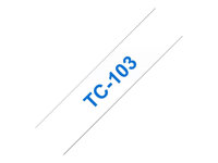 Brother TC103 - 12 mm x 7.7 m - blått på transparent - bandlaminat - för P-Touch PT-2000, PT-3000, PT-500, PT-5000, PT-8E TC103