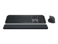 Logitech MX Keys S Combo - Sats med tangentbord och mus - bakgrundsbelyst - trådlös - Bluetooth LE - nordiskt (danska/finska/norska/svenska) - tangentbrytare: Saxnyckel - grafit - med Palm Rest 920-011612