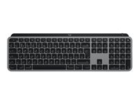 Logitech MX Keys for Mac - Tangentbord - bakgrundsbelyst - trådlös - Bluetooth, 2.4 GHz - QWERTY - hela norden - rymdgrå 920-009556