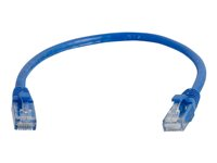 C2G Cat6 Booted Unshielded (UTP) Network Patch Cable - Patch-kabel - RJ-45 (hane) till RJ-45 (hane) - 30 cm - UTP - CAT 6 - formpressad, hakfri, tvinnad - blå 83384