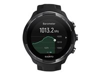 Suunto 9 Baro - Svart - sportklocka med rem - silikon - svart - handledsstorlek: 130-220 mm - Bluetooth - 81 g SS050019000