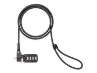 Compulocks 24 Unit Combination Laptop Cable Lock Value Pack - Lås för säkerhetskabel - svart - 1.83 m CL37BP24