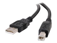 C2G 9.8ft USB A to USB B Cable - USB A to B Cable - USB 2.0 - Black - M/M - USB-kabel - USB (hane) till USB typ B (hane) - USB 2.0 - 3 m - svart 28103