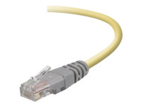 Belkin - Övergångskabel - RJ-45 (hane) till RJ-45 (hane) - 3 m - UTP - CAT 5e - formpressad - gul F3X126B03M