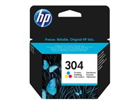 HP 304 - Färg (cyan, magenta, gul) - original - blister - bläckpatron - för AMP 130; Deskjet 26XX, 37XX; Envy 50XX N9K05AE#301