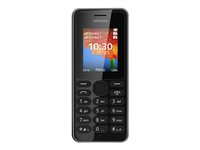 Nokia 108 Dual SIM - Mobiltelefon - dubbelt SIM microSDHC kortplats - 160 x 128 pixlar - TFT - 0.3 Mpix - svart A00015059