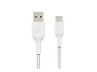 Belkin BoostCharge - USB-kabel - 24 pin USB-C (hane) till USB (hane) - 1 m - vit CAB002BT1MWH