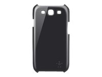 Belkin Shield - Fodral för mobiltelefon - polykarbonat - svart - för Samsung Galaxy S III F8M402CWC00