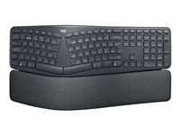 Logitech ERGO K860 - Tangentbord - trådlös - 2.4 GHz, Bluetooth 5.0 - hela norden 920-009168