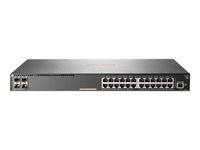 HPE Aruba 2930F 24G PoE+ 4SFP - Switch - L3 - Administrerad - 24 x 10/100/1000 (PoE+) + 4 x gigabit SFP (upplänk) - rackmonterbar - PoE+ (370 W) JL261A#ABB