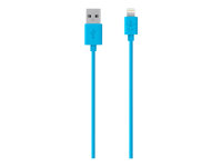 Belkin MIXIT Lightning to USB ChargeSync - Lightning-kabel - Lightning hane till USB hane - 1.2 m - blå F8J023BT04-BLU