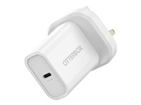 OtterBox - Strömadapter - 20 Watt - PD (24 pin USB-C) - vit 78-81346