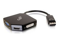 C2G DisplayPort to HDMI, VGA, DVI Adapter Converter - M/F - Videokonverterare - DVI, HDMI, VGA - DVI, HDMI, VGA - svart 54340