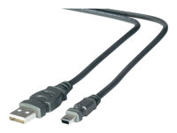 Belkin - USB-kabel - USB (hane) till mini-USB typ B (hane) - USB 2.0 - 3 m - träkol F3U155CP3M