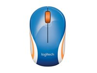 Logitech M187 - Mus - optisk - trådlös - 2.4 GHz - trådlös USB-mottagare - blå 910-002733