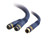 C2G Velocity - Videokabel - S-Video - 4-stifts mini-DIN hane till 4-stifts mini-DIN hona - dubbelt skärmad koaxial 80316