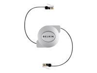 Belkin Retractable CAT5e Networking Cable - Patch-kabel - RJ-45 (hane) till RJ-45 (hane) - 1.5 m - UTP - CAT 5e - indragbar, platt A3L791CP1.5MSRC