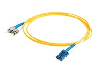 C2G LC-ST 9/125 OS1 Duplex Singlemode PVC Fiber Optic Cable (LSZH) - Patch-kabel - ST enkelläge (hane) till LC enkelläge (hane) - 1 m - fiberoptisk - duplex - 9 / 125 mikrometer - OS1 - halogenfri - gul 85595