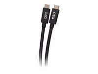 C2G 3.3ft (1m) USB-C Male to USB-C Male Cable (20V 5A) - USB4 (40Gbps) - USB-kabel - 24 pin USB-C (hane) till 24 pin USB-C (hane) - USB 2.0 / USB 3.2 / USB4 / Thunderbolt 3 - 20 V - 5 A - 1 m - USB-strömförsörjning (100W), reversibla kontakter, guldblinkade kontakter, stöd för 8K - svart C2G28878