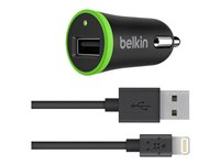 Belkin BOOST UP Car Charger+Cable - Strömadapter för bil - 12 Watt (USB) - svart F8J121BT04-BLK