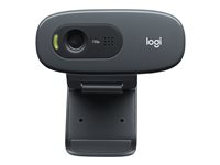 Logitech C270 HD Webcam - Webbkamera - färg - 1280 x 720 - 720p - ljud - USB 2.0 - universitet 960-001381